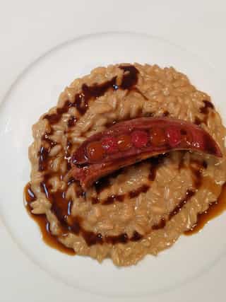 Risotto de pato a la brasa